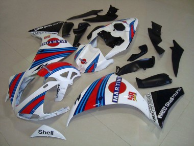 Branco Preto Martini Carenagem Moto Yamaha R1 09-11