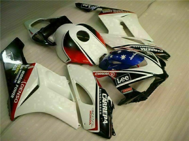 Branco Preto Moto Plástico Honda CBR 1000RR 04-05 Branco Preto Moto Plástico Honda CBR 1000RR 04-05