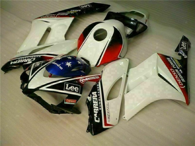 Branco Preto Moto Plástico Honda CBR 1000RR 04-05 Branco Preto Moto Plástico Honda CBR 1000RR 04-05