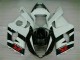 Branco Preto Moto Plásticos Suzuki GSXR 1000 K3 03-04 Branco Preto Moto Plásticos Suzuki GSXR 1000 K3 03-04