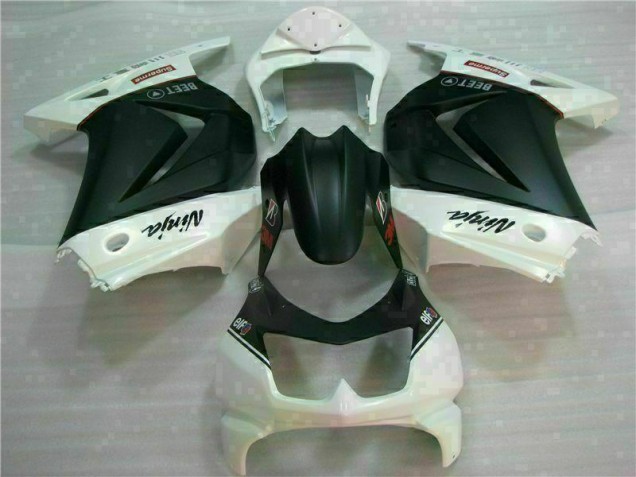 Branco Preto Ninja 3M Carenagem Moto Kawasaki EX250 08-12 Branco Preto Ninja 3M Carenagem Moto Kawasaki EX250 08-12