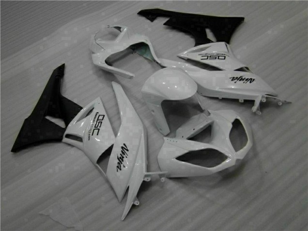 Branco Preto Ninja Carenagem Moto Kawasaki ZX6R 09-12