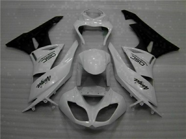 Branco Preto Ninja Carenagem Moto Kawasaki ZX6R 09-12
