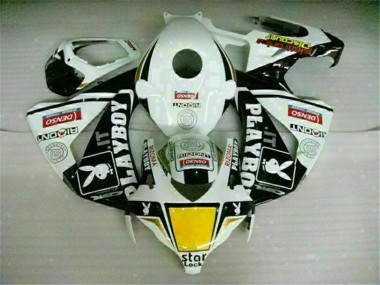 Branco Preto Playboy Abs Carenagem Moto Honda CBR 1000RR 08-11
