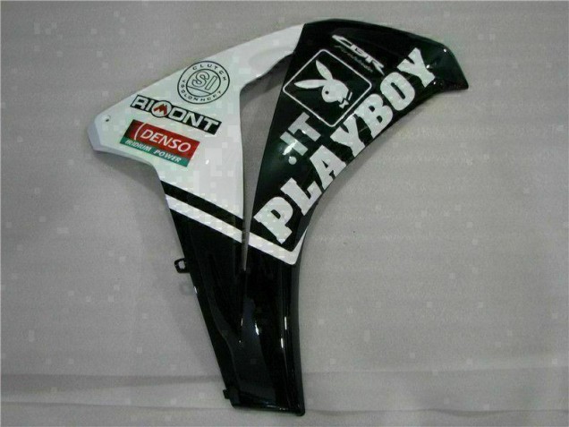Branco Preto Playboy Carenagem Moto & Plástico Moto Honda CBR 1000RR 08-11 Branco Preto Playboy Carenagem Moto & Plástico Moto Honda CBR 1000RR 08-11