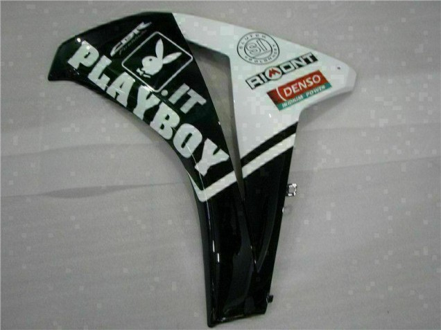 Branco Preto Playboy Carenagem Moto & Plástico Moto Honda CBR 1000RR 08-11 Branco Preto Playboy Carenagem Moto & Plástico Moto Honda CBR 1000RR 08-11