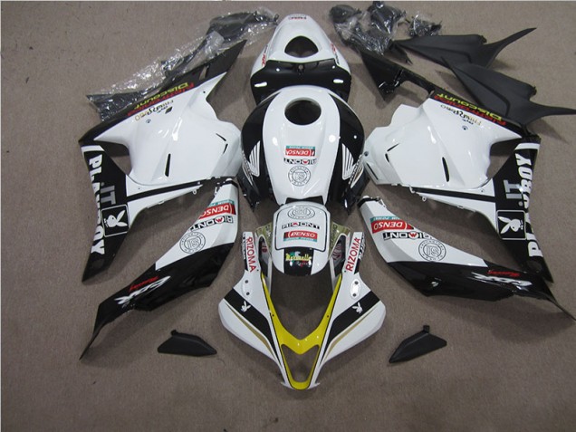 Branco Preto RIZOMA Carenagem Moto Honda CBR 600RR 09-12 Branco Preto RIZOMA Carenagem Moto Honda CBR 600RR 09-12