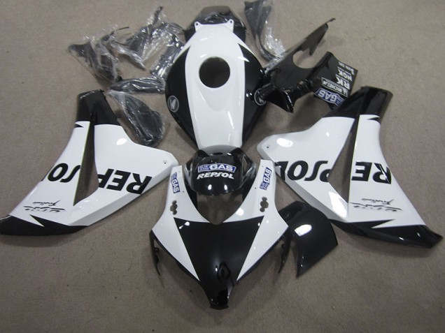 Branco Preto Repsol Carenagem Moto Honda CBR 1000RR 08-11 Branco Preto Repsol Carenagem Moto Honda CBR 1000RR 08-11