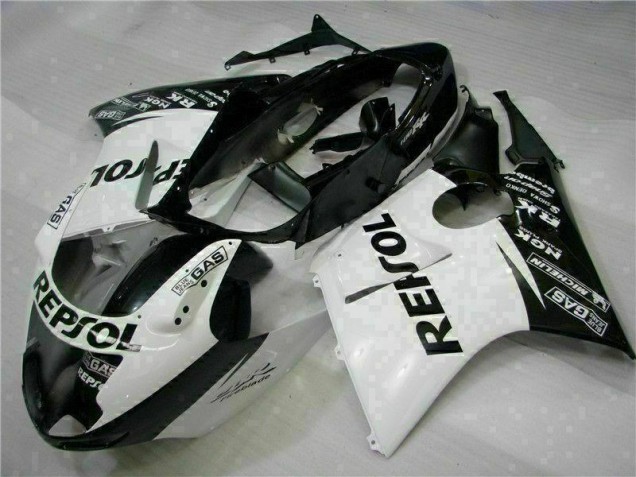 Branco Preto Repsol Carenagem Moto Honda CBR 1100 XX 96-07 Branco Preto Repsol Carenagem Moto Honda CBR 1100 XX 96-07