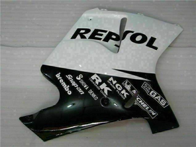 Branco Preto Repsol Carenagem Moto Honda CBR 1100 XX 96-07 Branco Preto Repsol Carenagem Moto Honda CBR 1100 XX 96-07