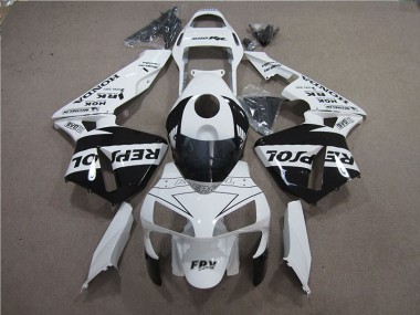 Branco Preto Repsol Kit Completo Carenagem Moto Honda CBR 600RR 05-06