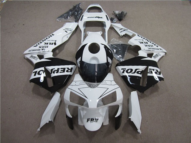 Branco Preto Repsol Kit Completo Carenagem Moto Honda CBR 600RR 05-06 Branco Preto Repsol Kit Completo Carenagem Moto Honda CBR 600RR 05-06