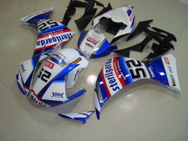 Branco Preto Sterilgarda Carenagem Moto Yamaha R1 09-11