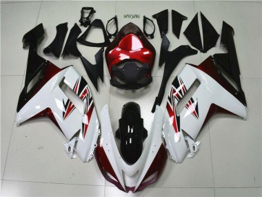 Branco Preto Vermelho Carenagem Moto Kawasaki ZX6R 07-08