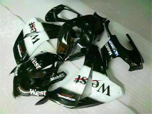 Branco Preto West Carenagem Moto Honda CBR 1000RR 08-11 Branco Preto West Carenagem Moto Honda CBR 1000RR 08-11