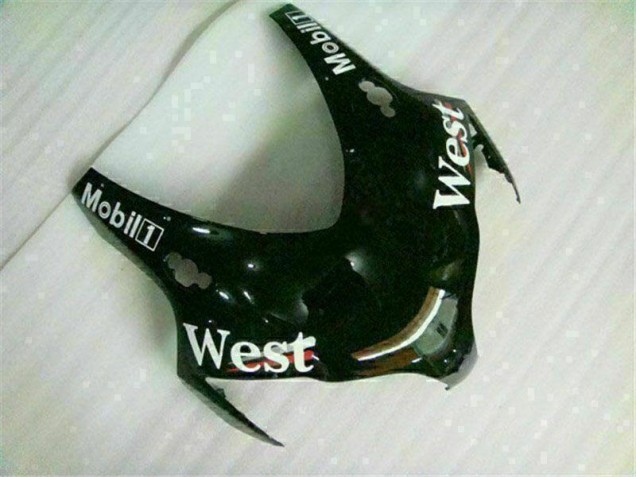 Branco Preto West Carenagem Moto Honda CBR 1000RR 08-11 Branco Preto West Carenagem Moto Honda CBR 1000RR 08-11