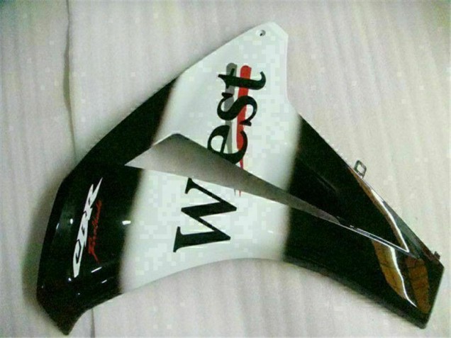 Branco Preto West Carenagem Moto Honda CBR 1000RR 08-11 Branco Preto West Carenagem Moto Honda CBR 1000RR 08-11