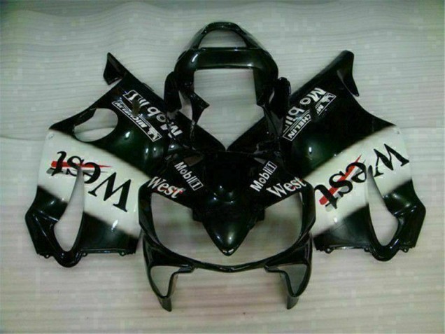 Branco Preto West Carenagem Moto Honda CBR 600 F4i 01-03 Branco Preto West Carenagem Moto Honda CBR 600 F4i 01-03
