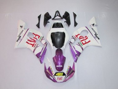 Branco Roxo Fiat 46 Carenagem Moto Yamaha R6 98-02