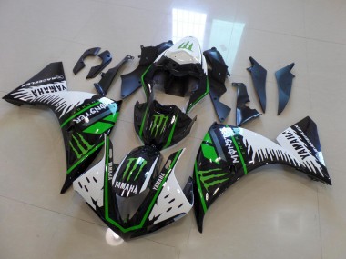Branco Verde Grande Monster Carenagem Moto Yamaha R1 12-14