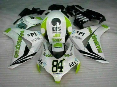 Branco Verde Hannspree 84 Carenagem Moto Honda CBR 1000RR 08-11