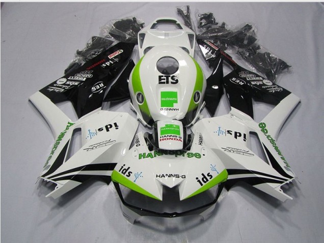 Branco Verde Hannspree ETS Carenagem Moto Honda CBR 600RR 13-21