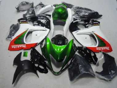 Branco Verde Makita Carenagem Moto Suzuki GSXR 1300 Hayabusa 08-19