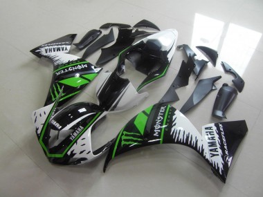 Branco Verde Monster Carenagem Moto Yamaha R1 09-11