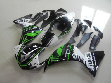 Branco Verde Monster Carenagem Moto Yamaha R1 12-14