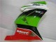 Branco Verde Preto Ninja Carenagem Moto Kawasaki EX250 08-12 Branco Verde Preto Ninja Carenagem Moto Kawasaki EX250 08-12