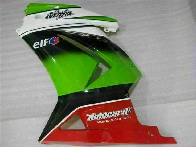 Branco Verde Preto Ninja Carenagem Moto Kawasaki EX250 08-12 Branco Verde Preto Ninja Carenagem Moto Kawasaki EX250 08-12