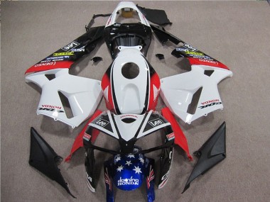 Branco Vermelho Azul Lee Carenagem Moto Honda CBR 600RR 05-06