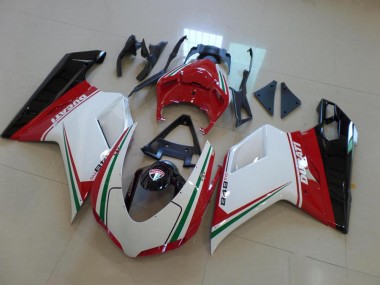Branco Vermelho Carenagem Moto Ducati 848 1098 1198 07-14