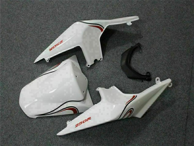 Branco Vermelho Carenagem Moto Kawasaki EX250 08-12 Branco Vermelho Carenagem Moto Kawasaki EX250 08-12