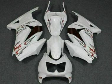 Branco Vermelho Carenagem Moto Kawasaki EX250 08-12