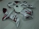 Branco Vermelho Chama Carenagem Moto Yamaha R1 04-06 Branco Vermelho Chama Carenagem Moto Yamaha R1 04-06