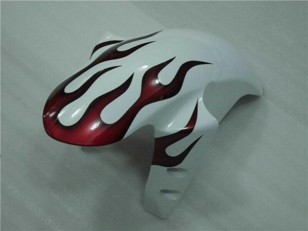 Branco Vermelho Chama Carenagem Moto Yamaha R1 04-06 Branco Vermelho Chama Carenagem Moto Yamaha R1 04-06