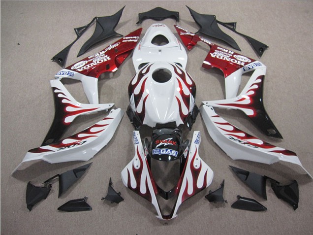 Branco Vermelho Chama Tubarão Carenagem Moto Honda CBR 1000RR 04-05 Branco Vermelho Chama Tubarão Carenagem Moto Honda CBR 1000RR 04-05