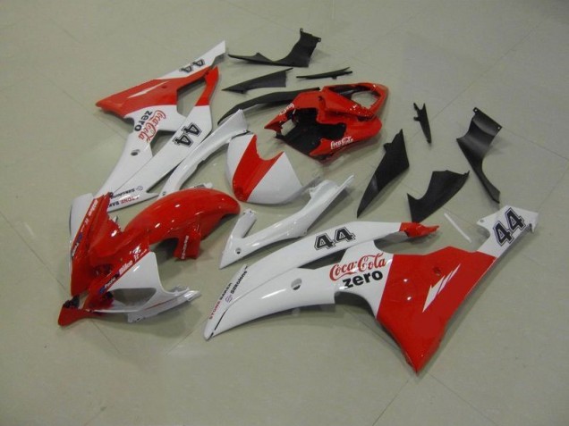 Branco Vermelho Coca Cola Zero 44 Carenagem Moto Yamaha R6 08-16