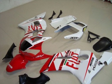 Branco Vermelho Fiat Motul Acer Carenagem Moto Yamaha R6 98-02