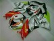 Branco Vermelho H. Energy Carenagem Moto Kawasaki ZX6R 09-12 Branco Vermelho H. Energy Carenagem Moto Kawasaki ZX6R 09-12
