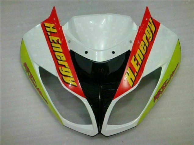 Branco Vermelho H. Energy Carenagem Moto Kawasaki ZX6R 09-12 Branco Vermelho H. Energy Carenagem Moto Kawasaki ZX6R 09-12
