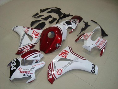 Branco Vermelho HARC Pro PIAA 634 Kit Carenagem Moto Honda CBR 1000RR 08-11