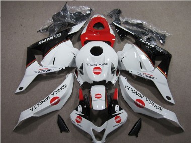 Branco Vermelho Konica Minolta Carenagem Moto Honda CBR 600RR 09-12