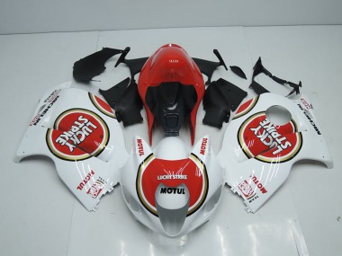 Branco Vermelho Lucky Strike Motul Carenagem Moto Suzuki GSXR 1300 Hayabusa 96-07