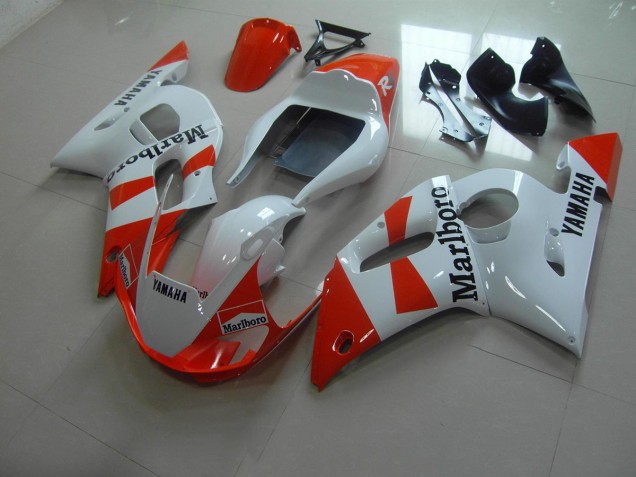 Branco Vermelho Marlboro Carenagem Moto Yamaha R6 98-02 Branco Vermelho Marlboro Carenagem Moto Yamaha R6 98-02