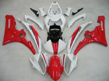 Branco Vermelho Michelin Carenagem Moto Yamaha R6 06-07