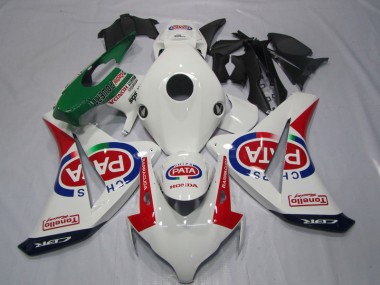 Branco Vermelho PATA Injeção Kit Carenagem Honda CBR 1000RR 08-11