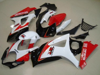 Branco Vermelho Preto Carenagem Moto Suzuki GSXR 1000 K7 07-08