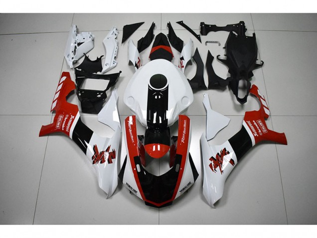 Branco Vermelho Preto Carenagem Moto Yamaha R1 15-19